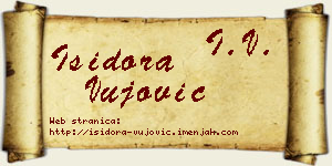 Isidora Vujović vizit kartica